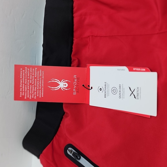 SPYDER ACTIVE MENS SWIMSUIT, THE SIZE IS LARGE, THE COLOR ID DEEP RED - Picture 12 of 12